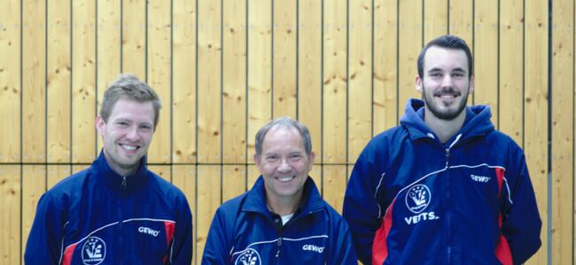 Die SVF-Jugendtrainer (vlnr): Niklas Weinhold, Michael Weinhold, Fabian Schüler