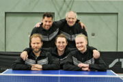 Die 2. SVF-Erwachsene in der Verbandsliga-Saison 2025 / 2026 (vlnr): René Ahrensdorf, Florian Roth, Niklas Munz, Mogens Sonnichsen, Jonas Süßmuth (es fehlt Fabian Schüler)