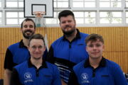 Die 1. SVF-Herren in der Verbandsoberliga-Saison 2024 / 2025 (vlnr): Fabian Schüler, Niklas Munz, Christian Witter, Mats Gaethje (es fehlen Adrian Wiecek, Emil Madsen, Mogens Sonnichsen, René Ahrensdorf)