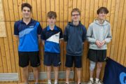 Die 4. SVF-Herren in der 2.-Bezirksliga-Saison 2022 / 2023 (vlnr): Erik Storma, Cosimo Kirk, Joris Maischak, Ben Schüler (es fehlt Tom Waldheim)
