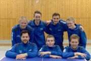 Die 1. SVF-Herren in der Verbandsoberliga-Saison 2019 / 2020 (vlnr): oben: Mogens Sonnichsen, Niklas Munz, Fynn Mathis Albrecht, Jonas Süßmuth, unten: Florian Roth, Mats Gaethje, Niklas Weinhold