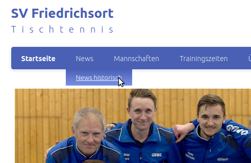 Neuer Punkt im News-Menü: News historisch