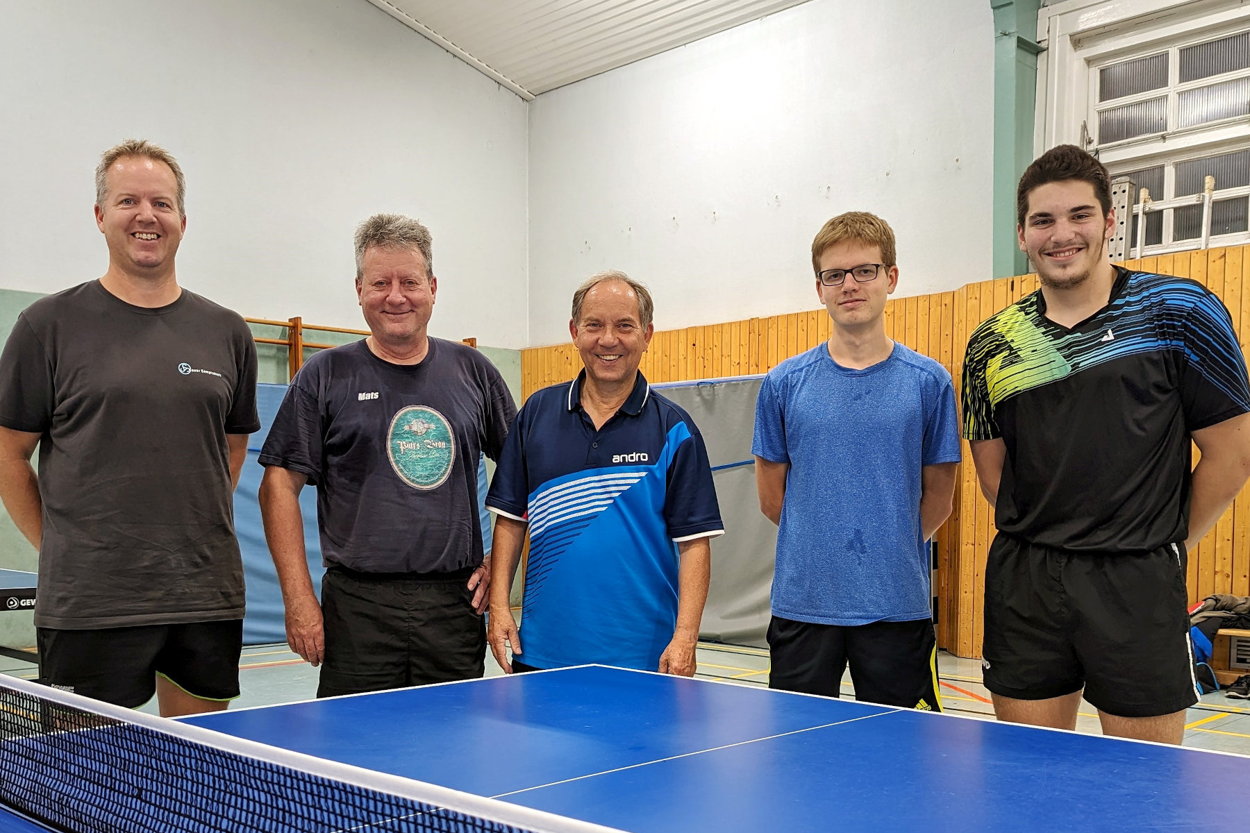 Die 4. SVF-Herren in der 2. Bezirksliga-Saison 2023 / 2024 (vlnr): Dennis Brinkmann, Martin Gottwald, Michael Weinhold, Joris Maischak, Erik Storma